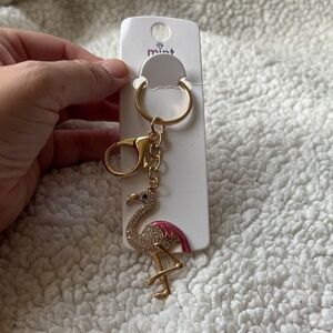 Mint Gold Flamingo Key & Bag Charm
